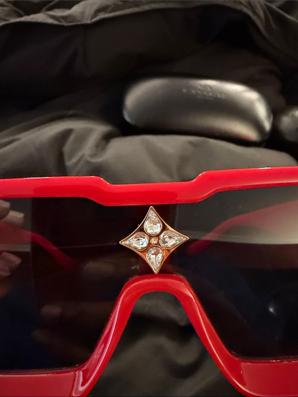 Louis Vuitton Red Rectangular Shield Sunglasses-NO TAG! - Picture 6 of 8